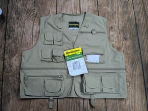 Remington Vest XL Mens Fly Fishing Tan Hunting Ford Rock Springs Waterfall